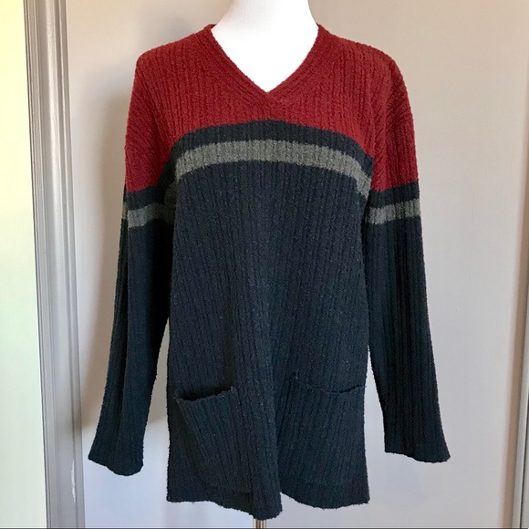 Tristan & Iseut Colour Block Merino Sweater - Picture 1 of 3
